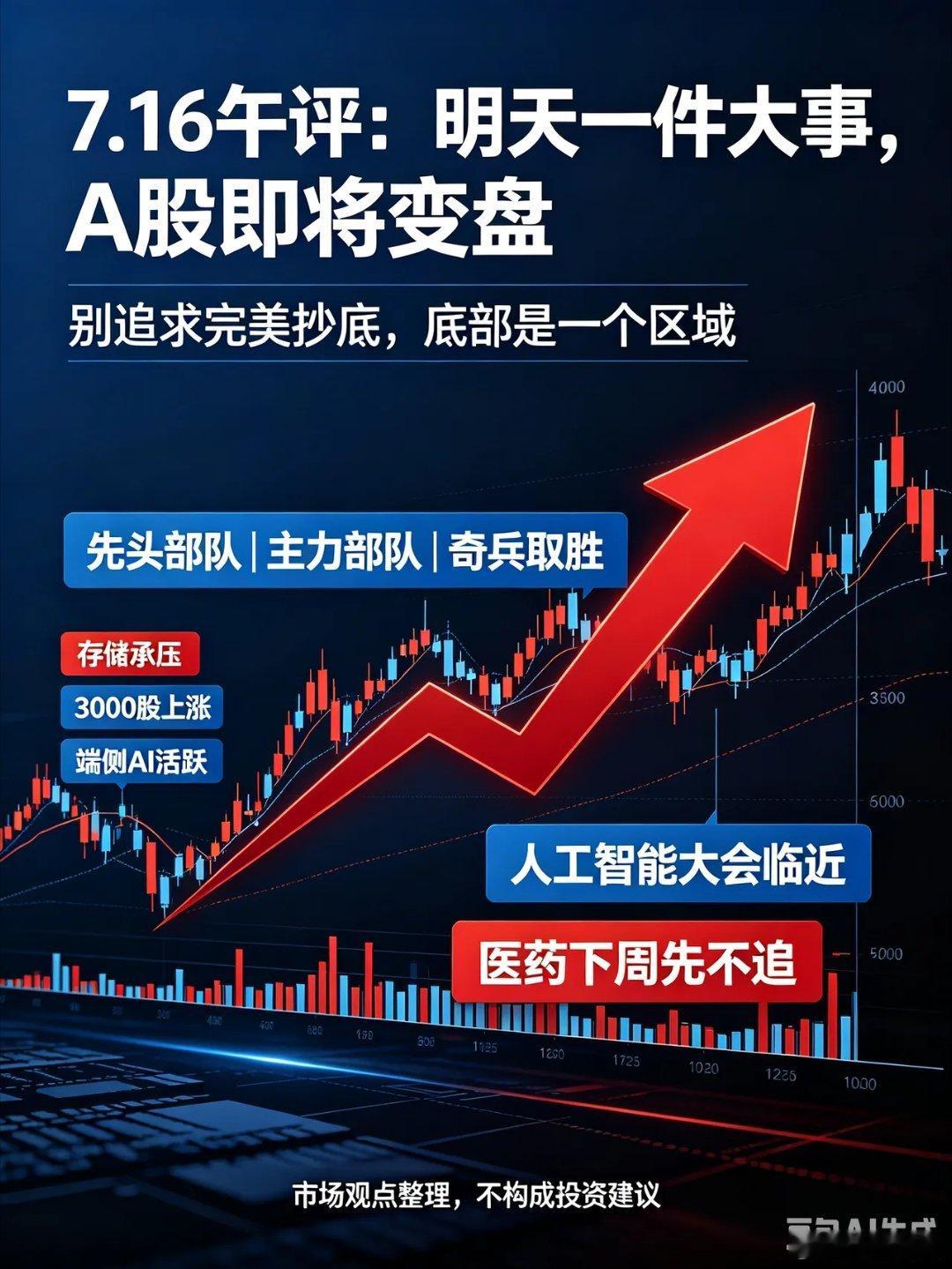 7.16日午评:明天1件发生，A股即将变盘，要抄底的听我一句劝!今天A股大幅低开
