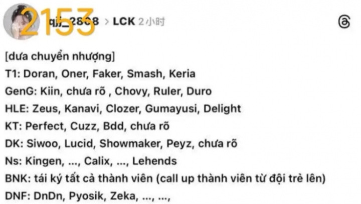 Gumayusi未达成续约Viper去向成谜？外网爆料：T1SmashHLE