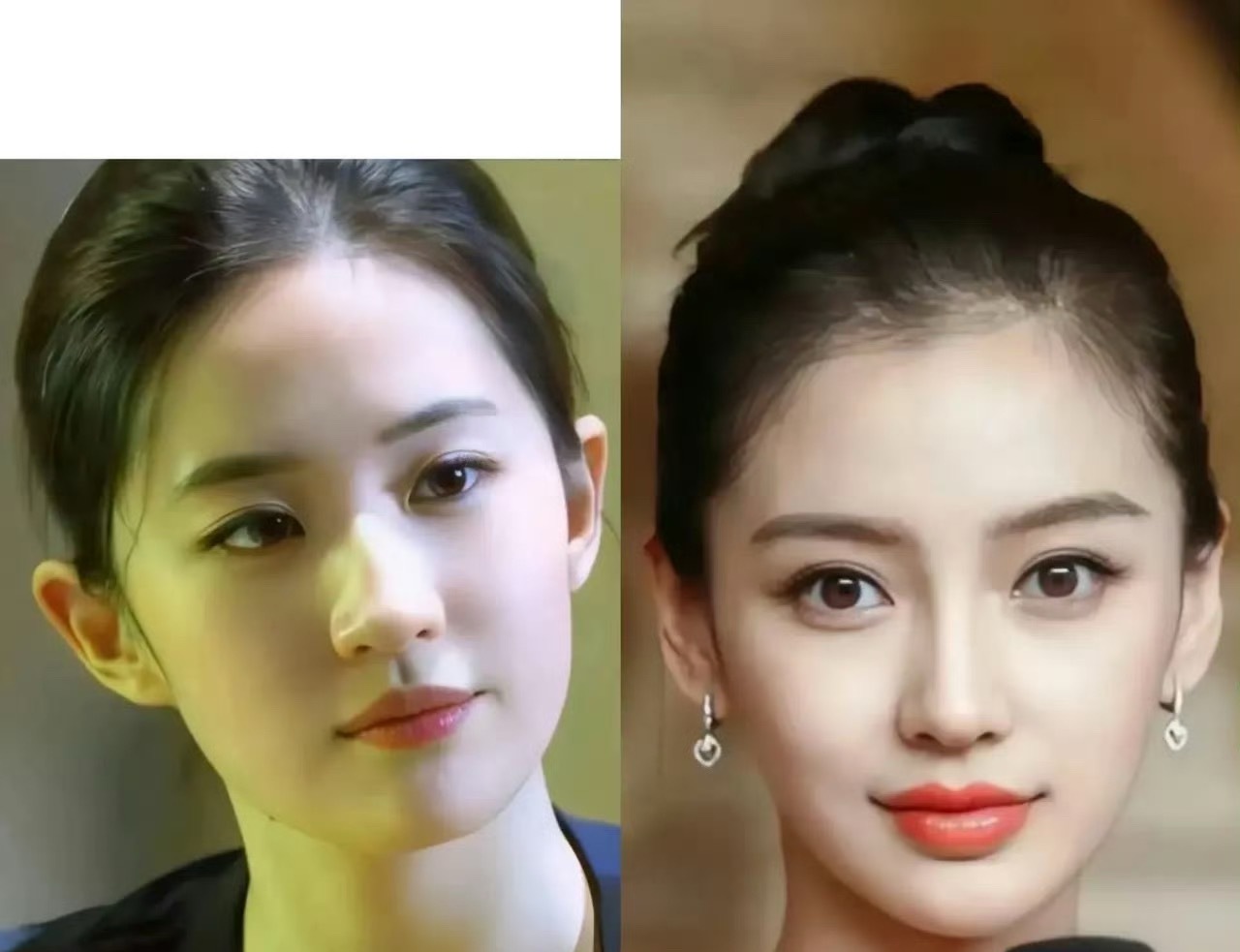 明明杨颖的眼睛更大，嘴唇更丰满、鼻子更小巧，但是为啥大家会觉得刘亦菲比杨颖更美