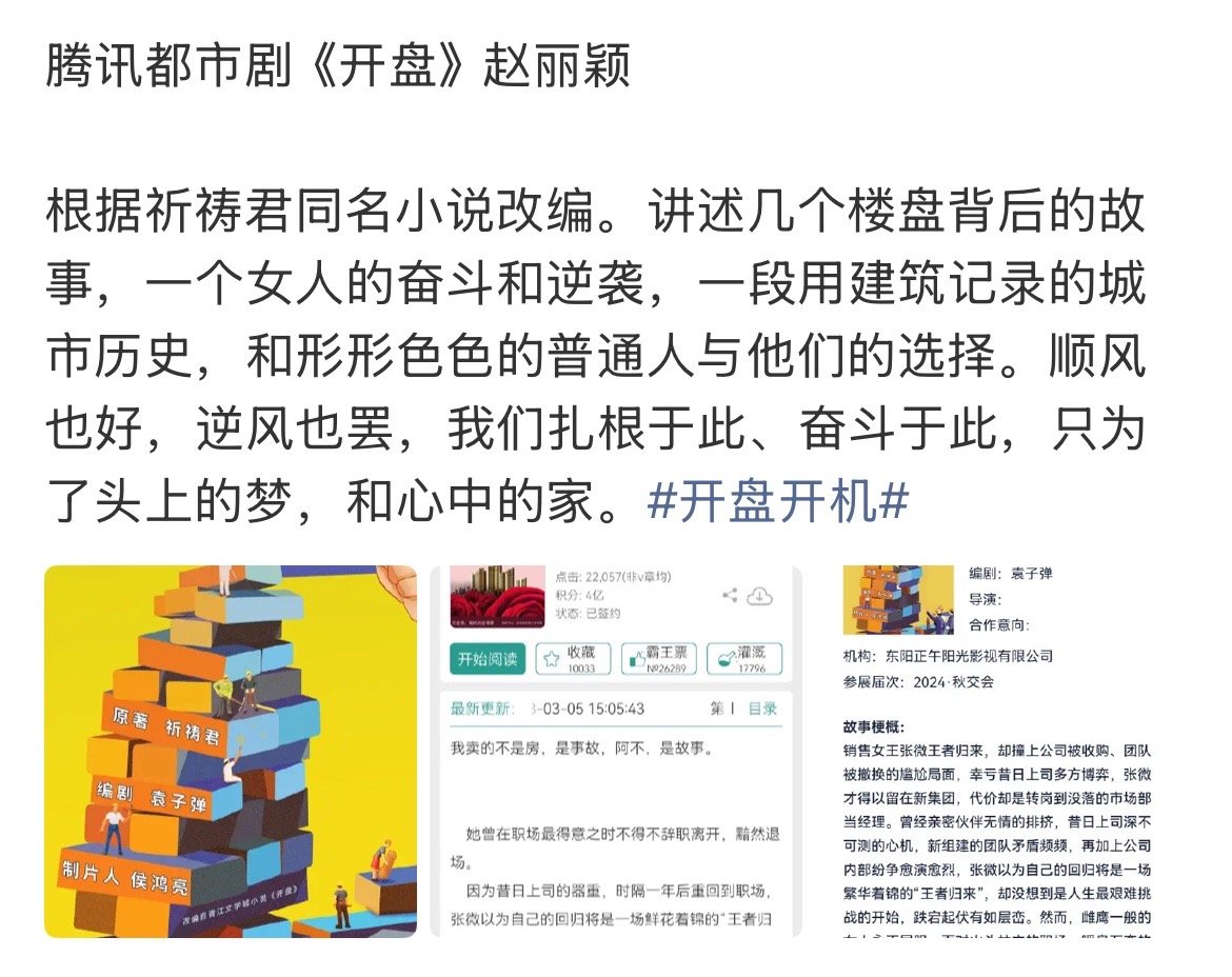 85花们的新剧……都在开始转型了～～丽丽那部开盘说是开端系列的无限流题材啊糖糖登