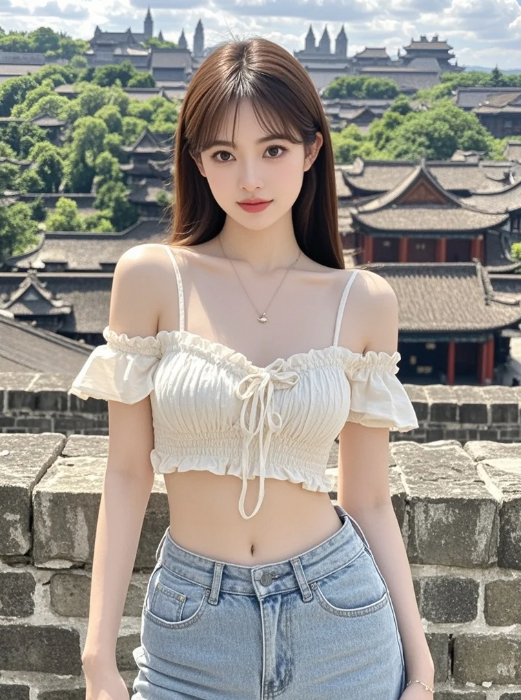 救命！我的汉服裙摆被城墙风灌成‘帐篷’了，宝子评评理：这是‘英气’还是‘傻气’？