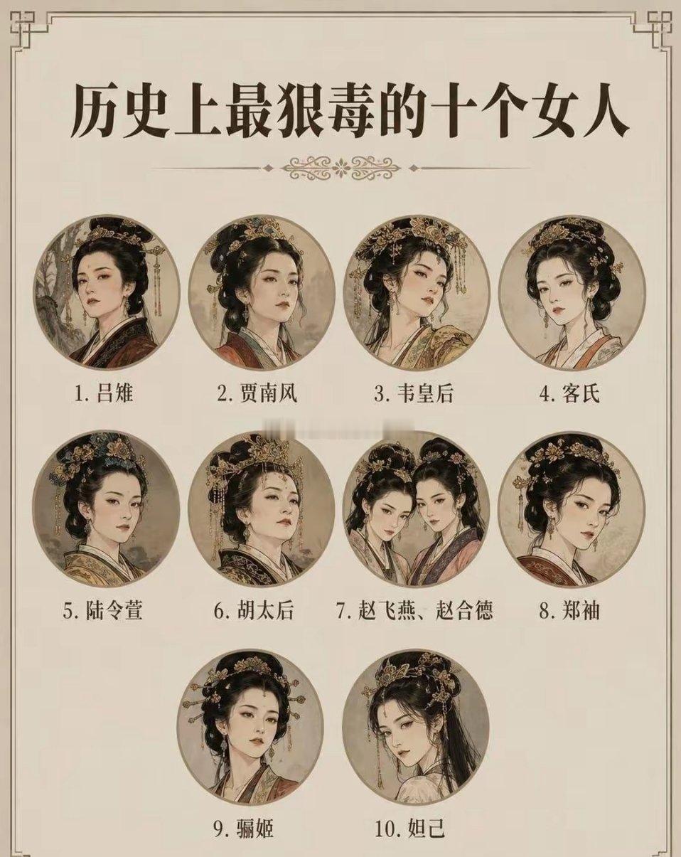 历史上的女人狠毒能到什么程度，这些都是佼佼者