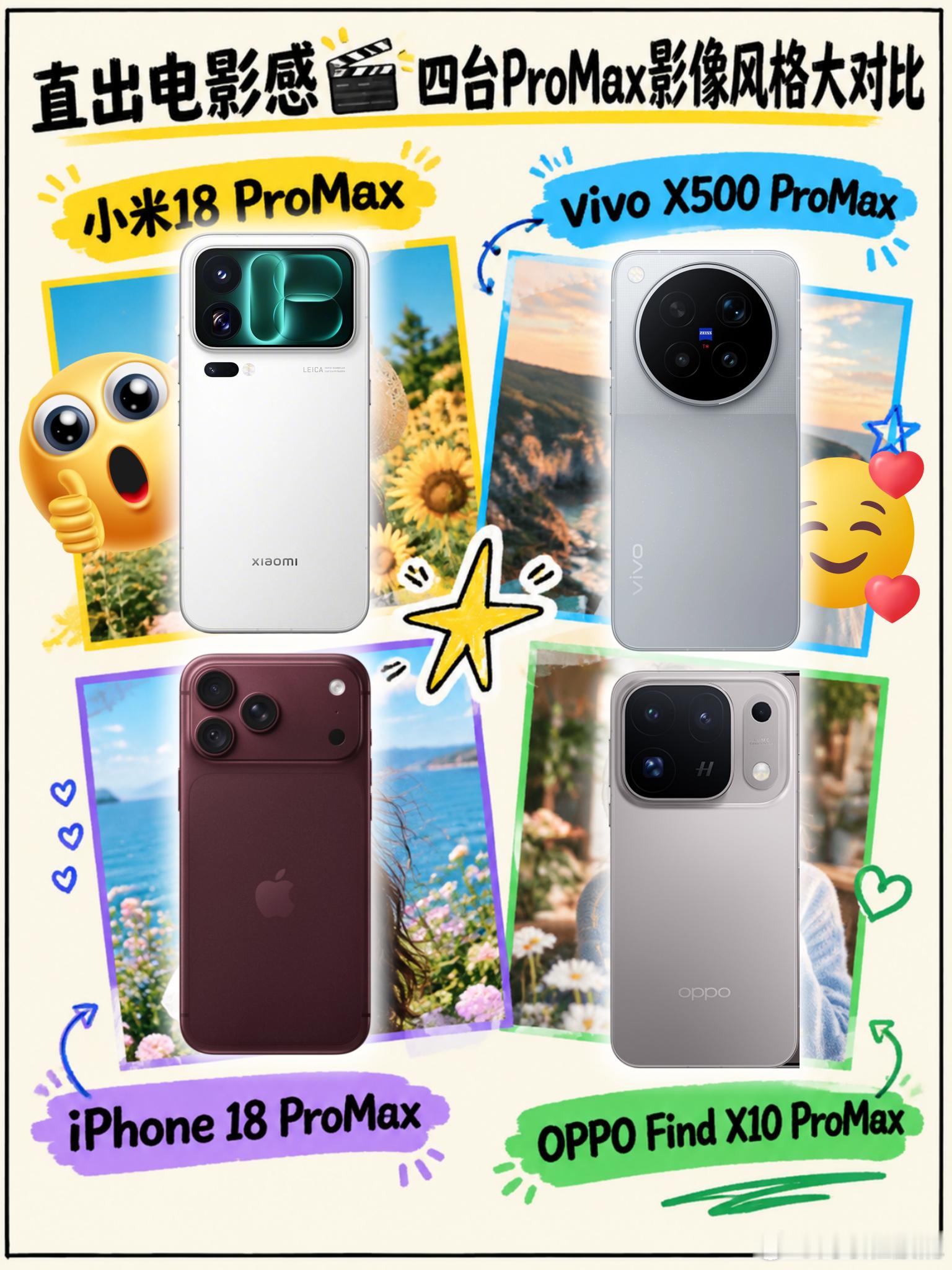 直出电影感，四台ProMax影像风格大对比。谁不想随手拍出氛围感满满的电影感画面！不用笨重设备、不用