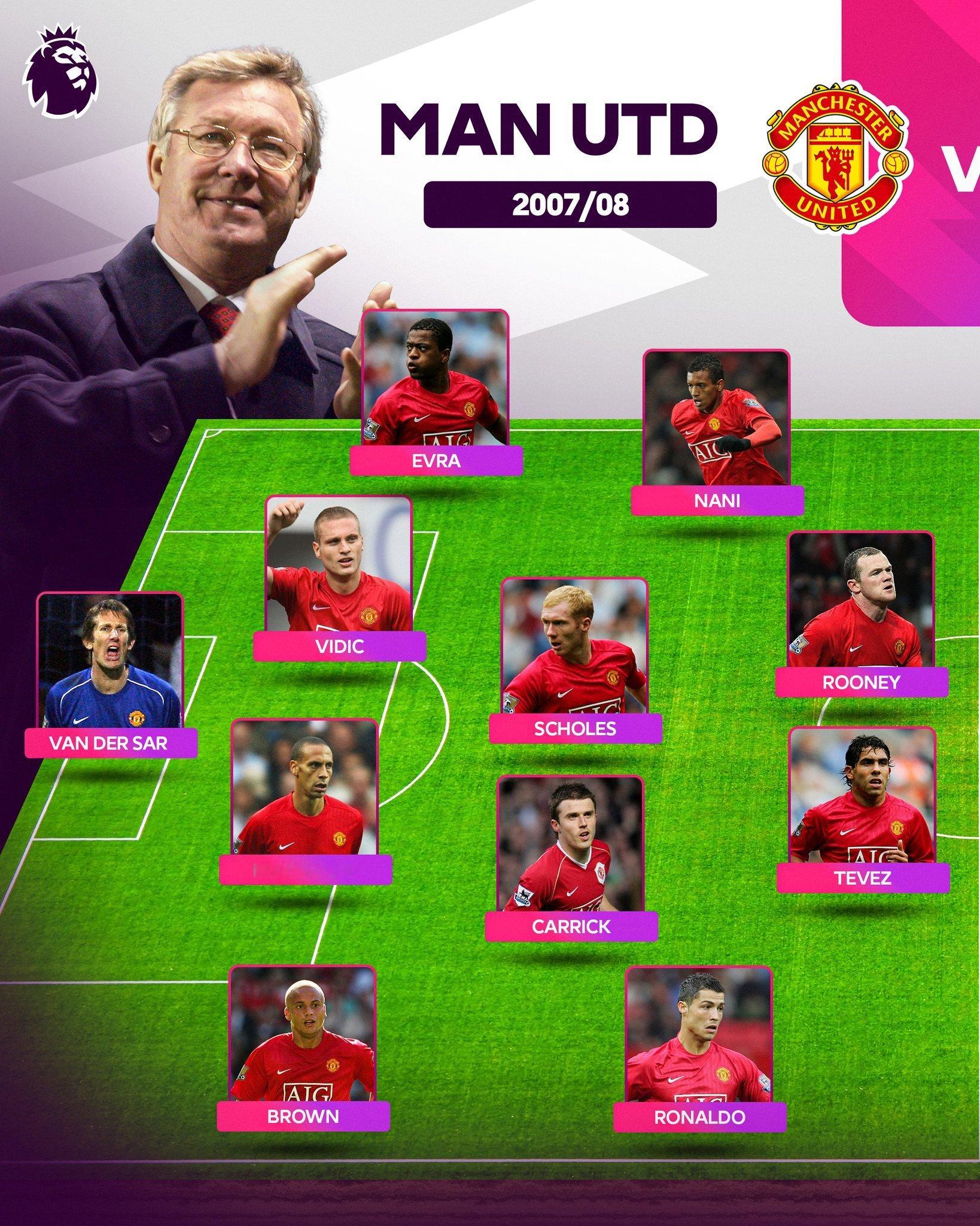 为周末预热，这两天SkySports炒作的话题：07/08曼联和25/26阿森