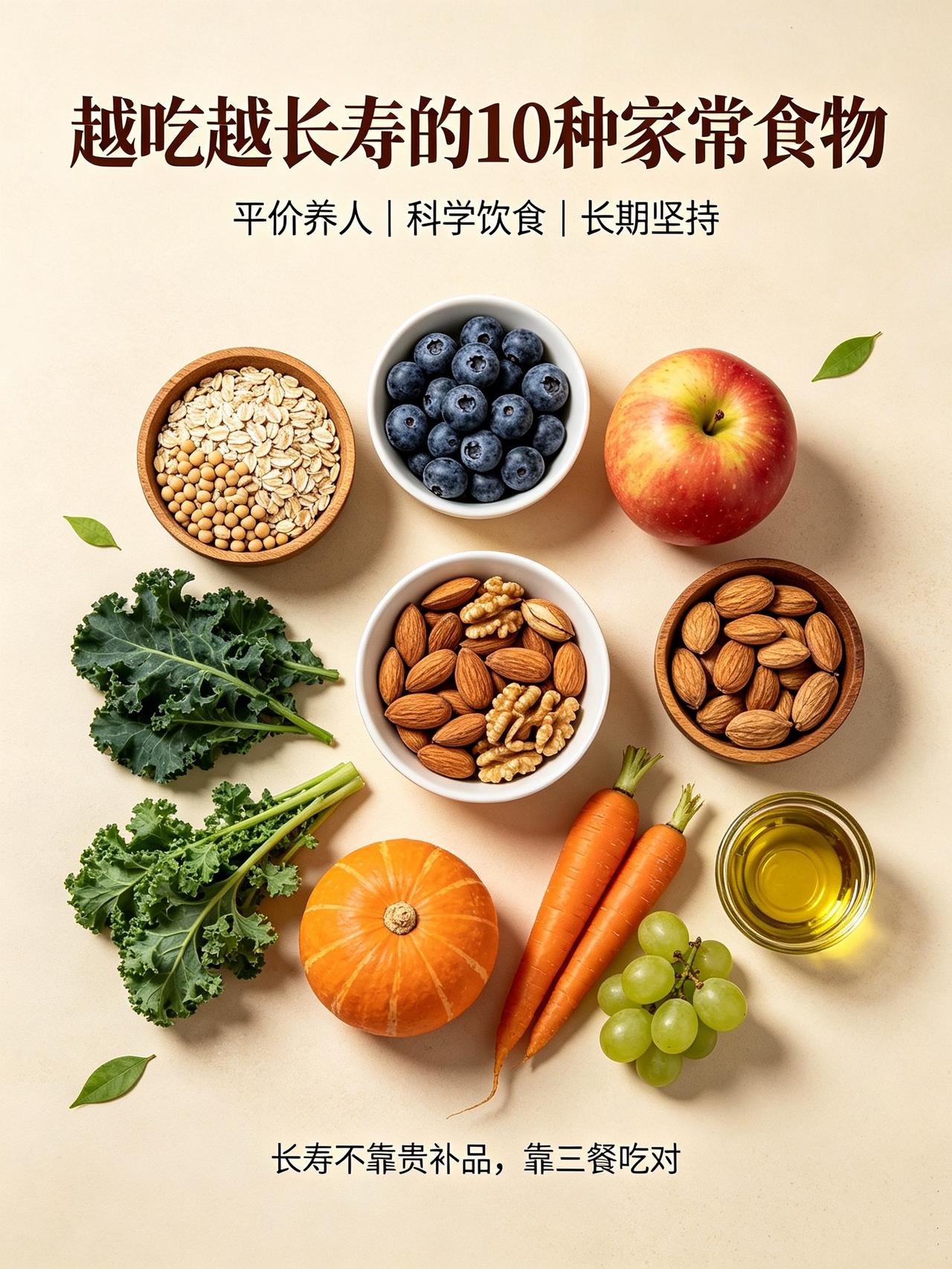 人到中年，慢慢明白一个道理：长寿不靠贵补品，靠日常三餐吃对。很多人花大价钱