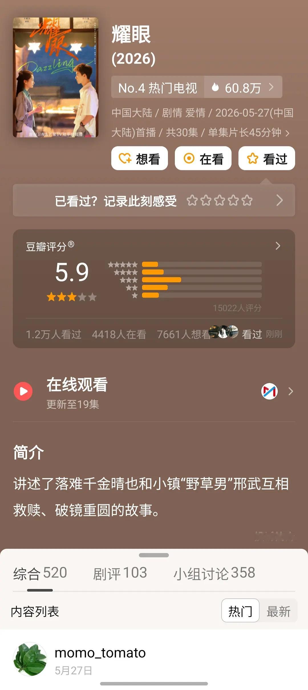 李昀锐不是95流量生前三吗？怎么新剧就一万人评分?