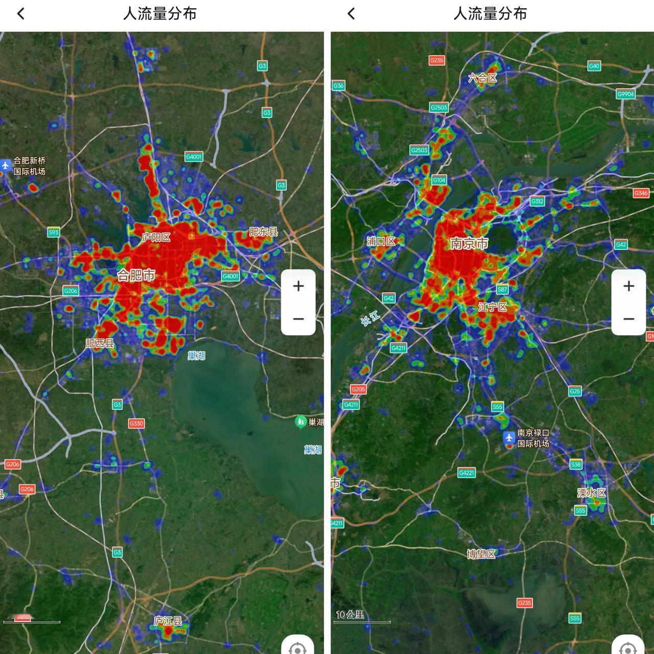 现如今合肥常住人口数量1000万，南京常住人口数量是957万。起初我感觉不可思议