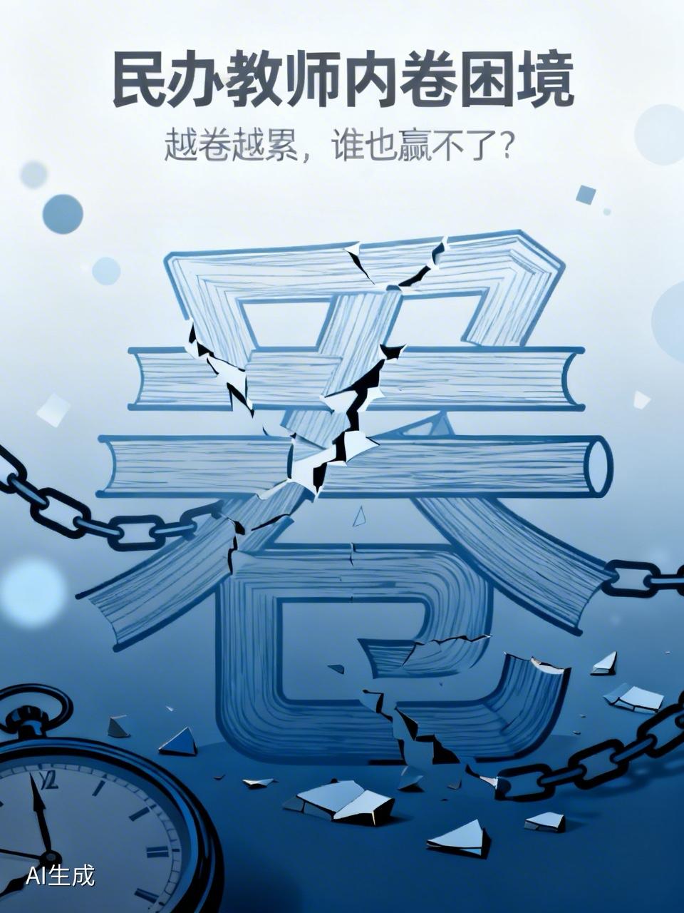 私立学校的老师越卷越累，却谁也赢不了！民办学校，由于生源减少，缩班和裁员已成定