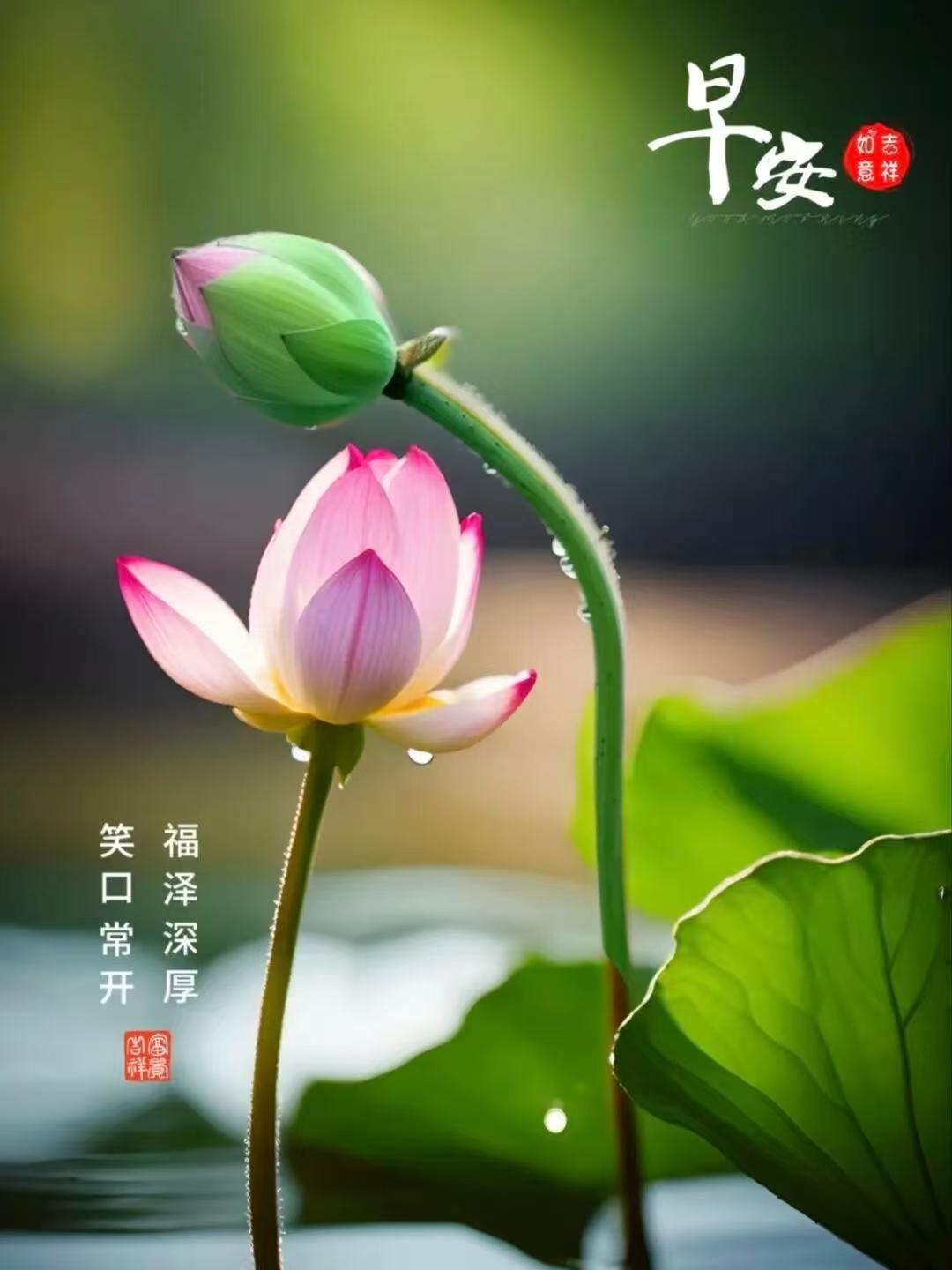 人生歲月萬事順，八方來財運亨通，身體健康最重要，福星高照喜盈門。早安吉祥