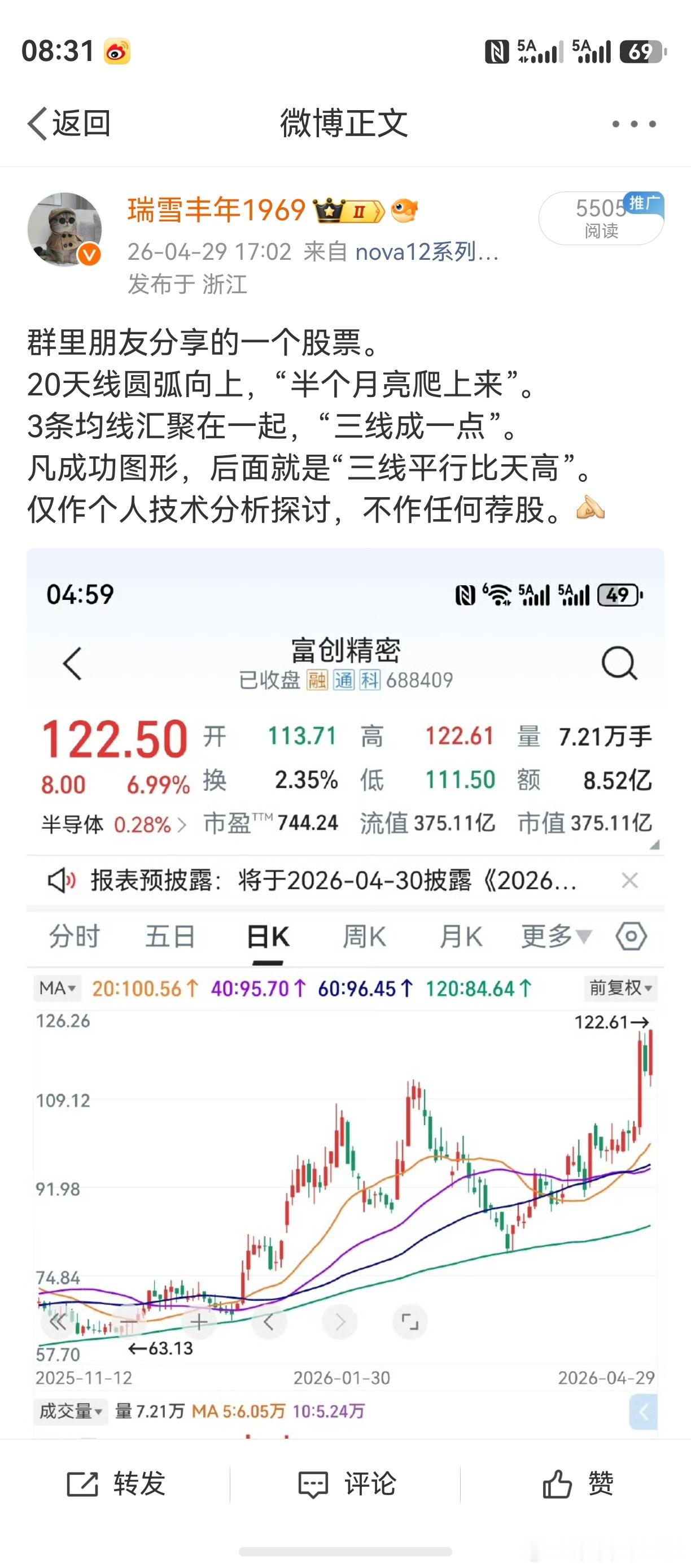 老鸭的技术口诀，归纳于实践。在实战中，有无数股票经典演绎。股价暂时歇一歇脚，是为
