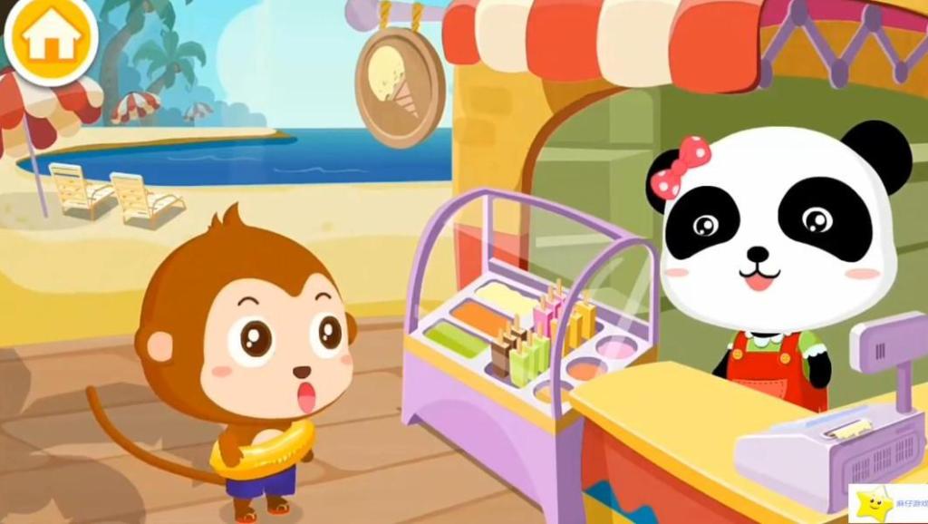 宝宝巴士亲子游戏熊猫宝贝乐趣冰淇淋小熊猫