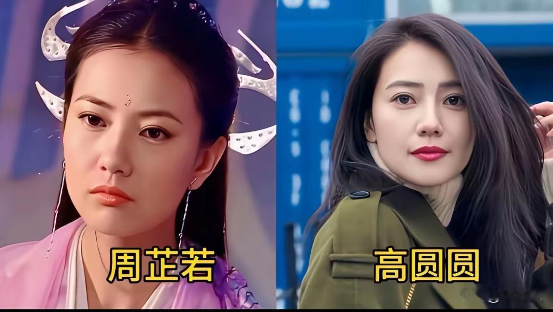 《倚天屠龙记》当年这部电视剧里六大美女今夕对比，变化最大的应该就是贾静雯了吧，从