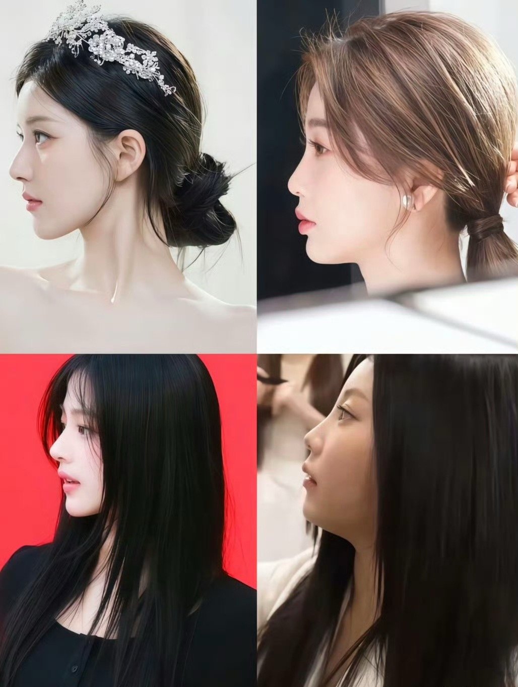 侧颜盘点，内娱赵露思虞书欣or韩娱金玟池李沅禧谁赢了？