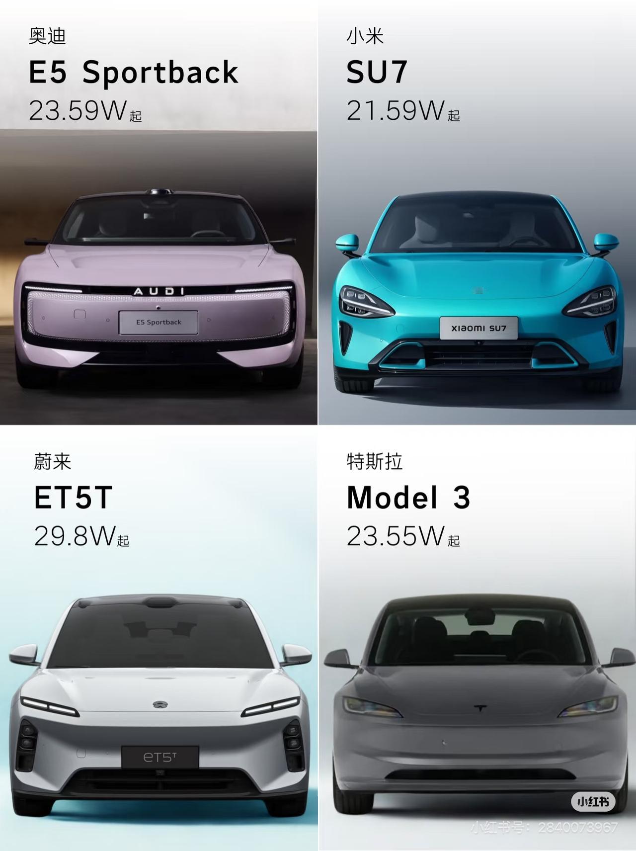 20万的预算你会选择下面四款车的哪一个？第一位奥迪的E5sportback，
