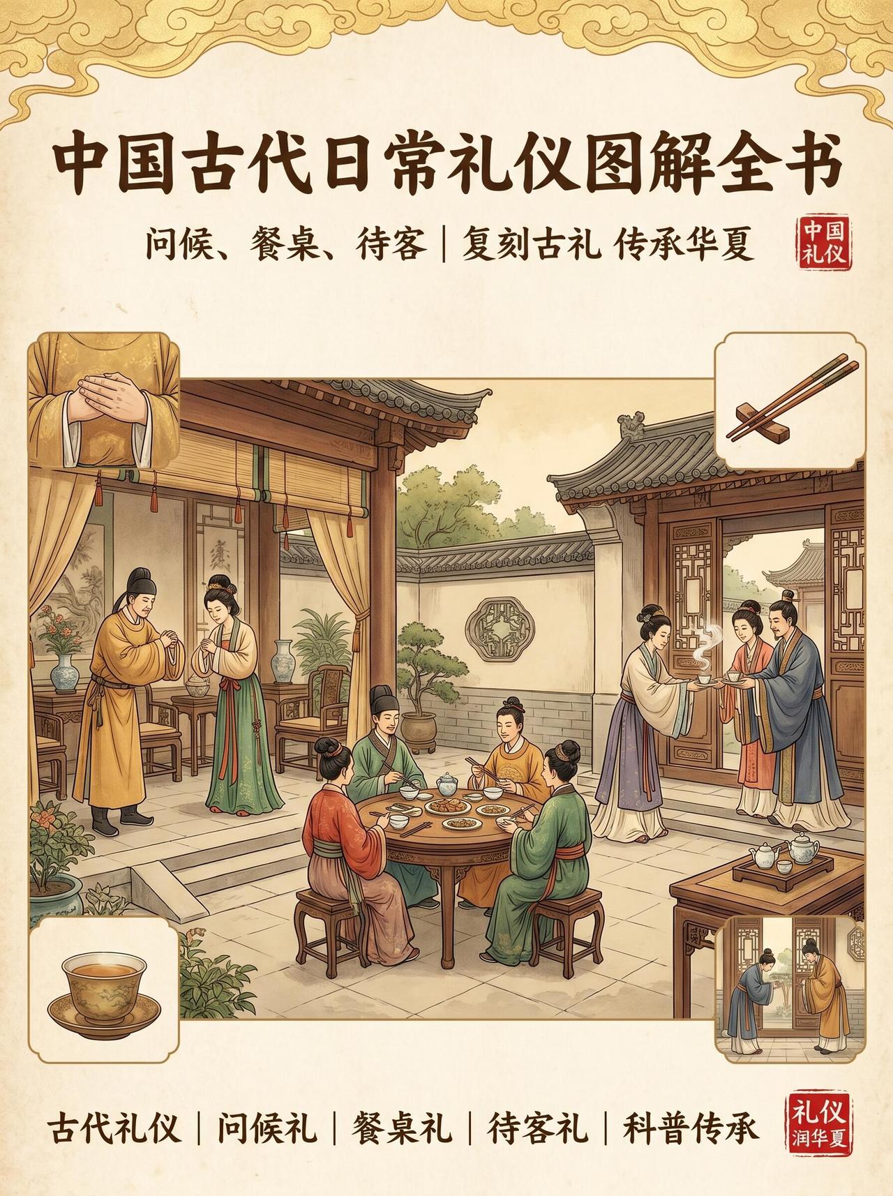 一张图看懂中国古人的“礼仪天花板”，这才是刻在骨子里的体面！原来老祖宗的