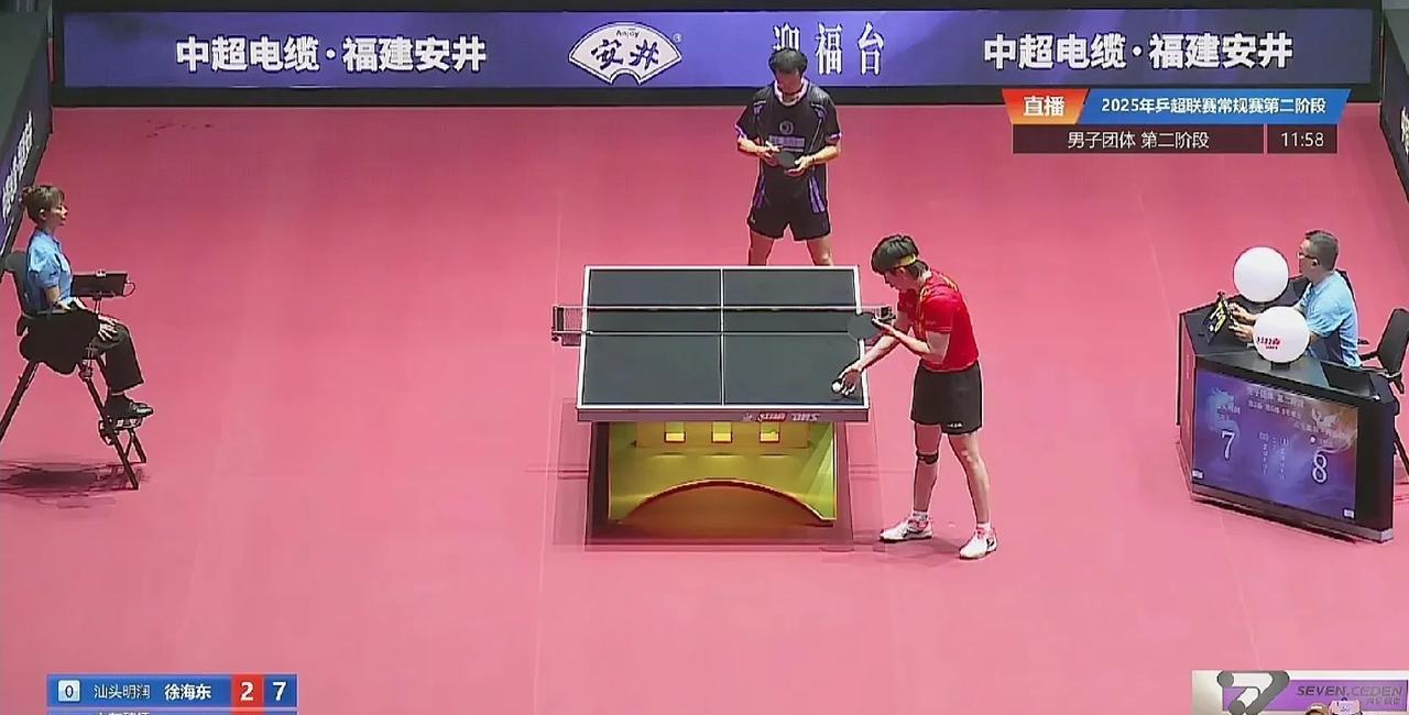 徐海东不愧叫内战王。乒超联赛第二阶段第一场对阵王楚钦差点把王楚钦掀翻。山东魏桥
