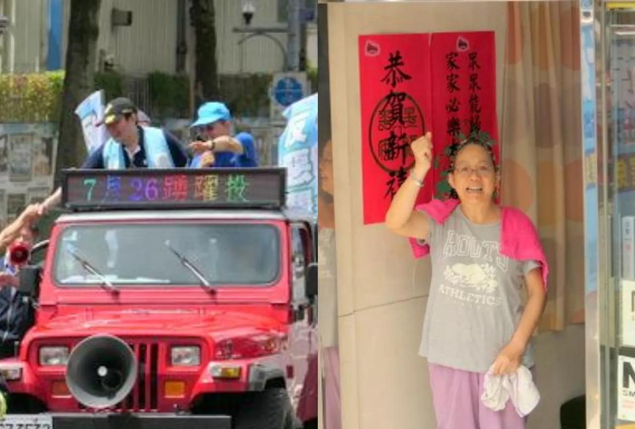 马英九今天早上陪同抗罢的国民党台北市立委赖士葆进行车队扫街。现年75岁，久未车扫