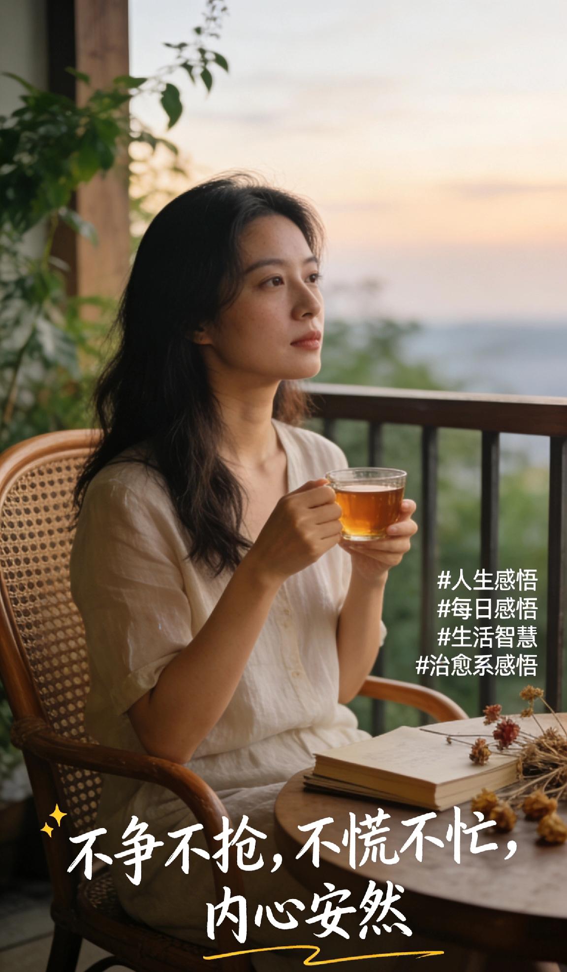 其实人生最好的状态，就是不争不抢、不慌不忙，看淡世事沧桑，内心安然无恙。不去纠结