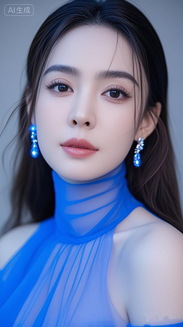 梦幻蓝调，优雅气质，完美女神！💙✨