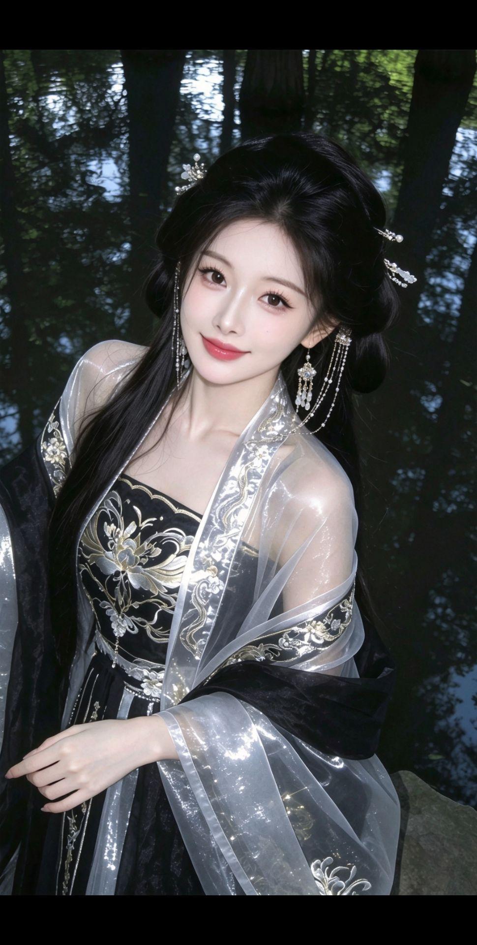 AI古风氛围感写真  古风水边写真 江南古风写真 汉服美学