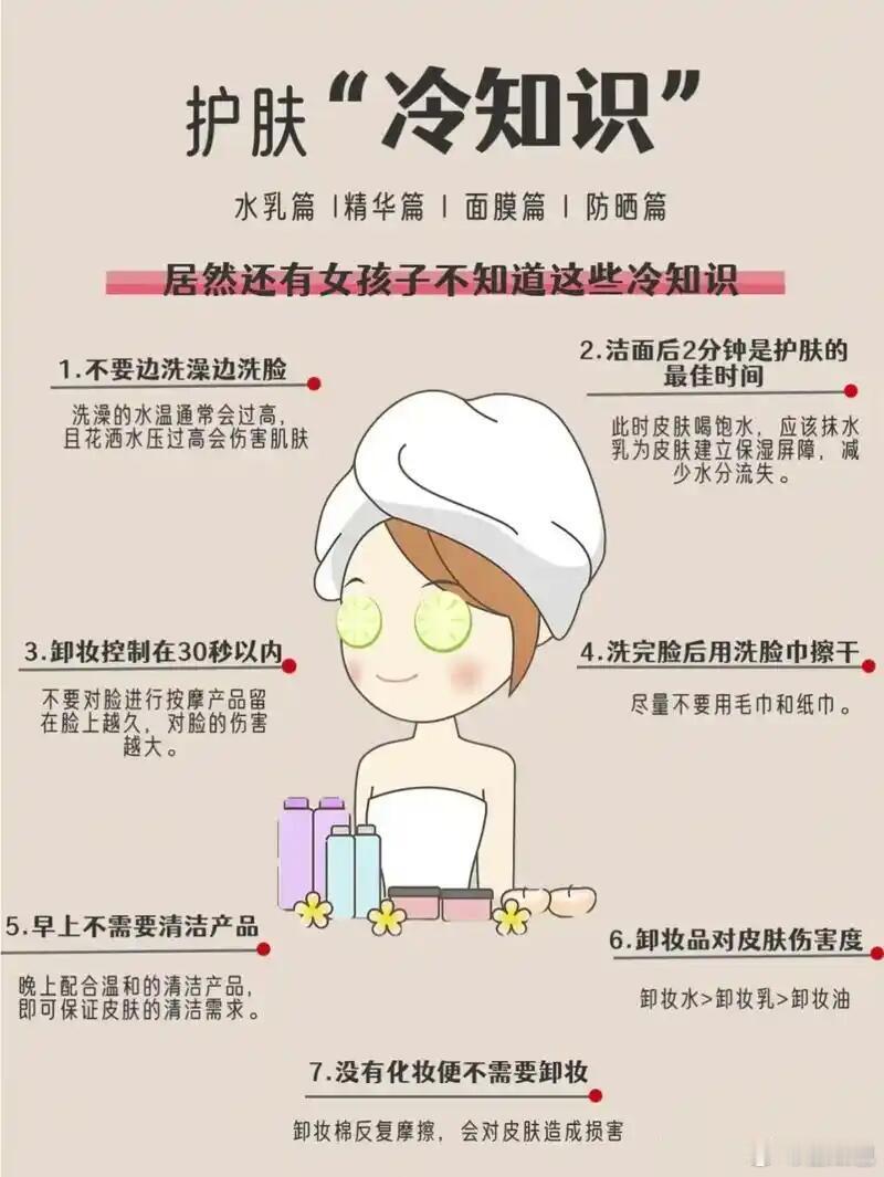 护肤冷知识大公开，错过悔哭！​​​