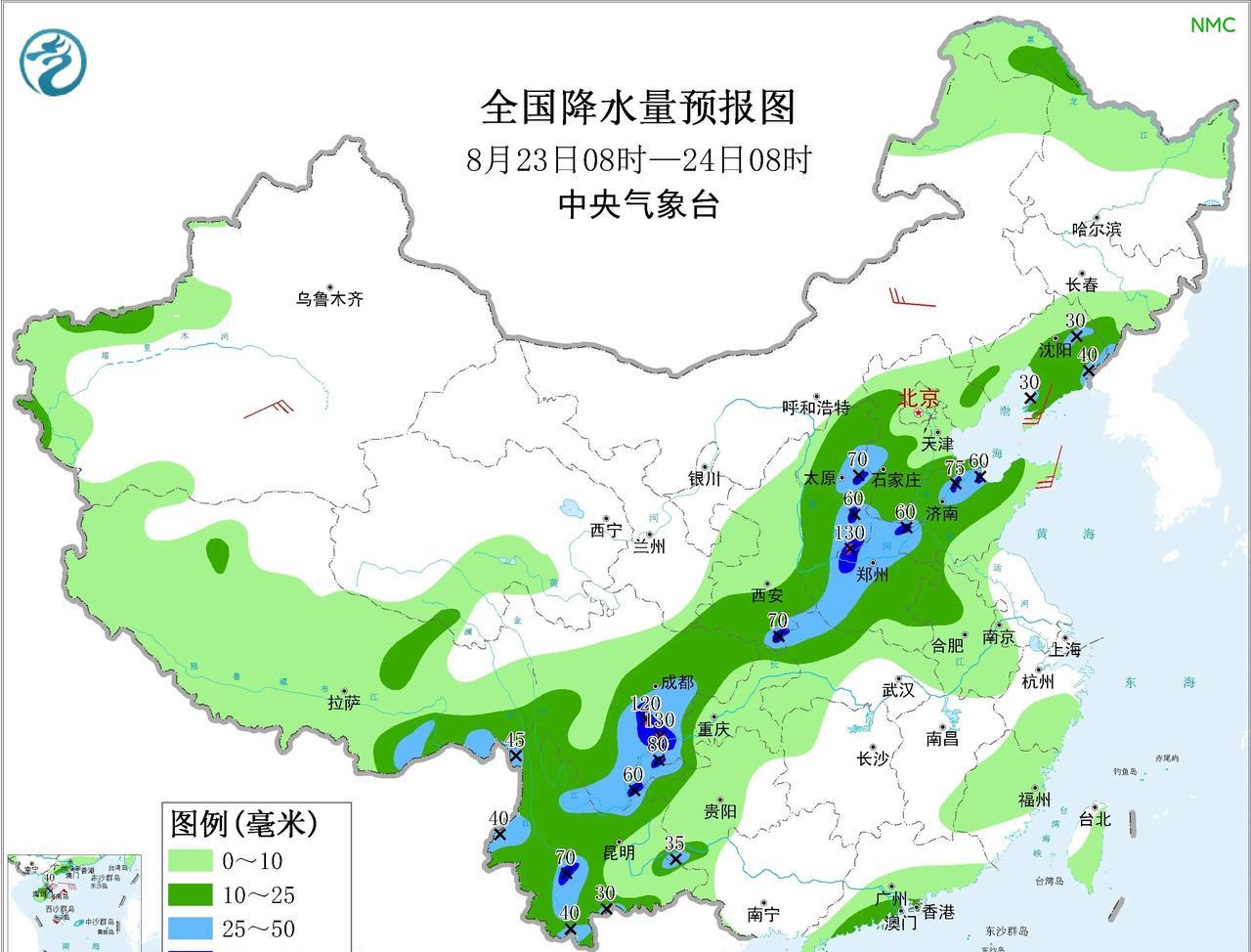 未来一段时间，北方降水呈现增多趋势，大气可降水量也增多。