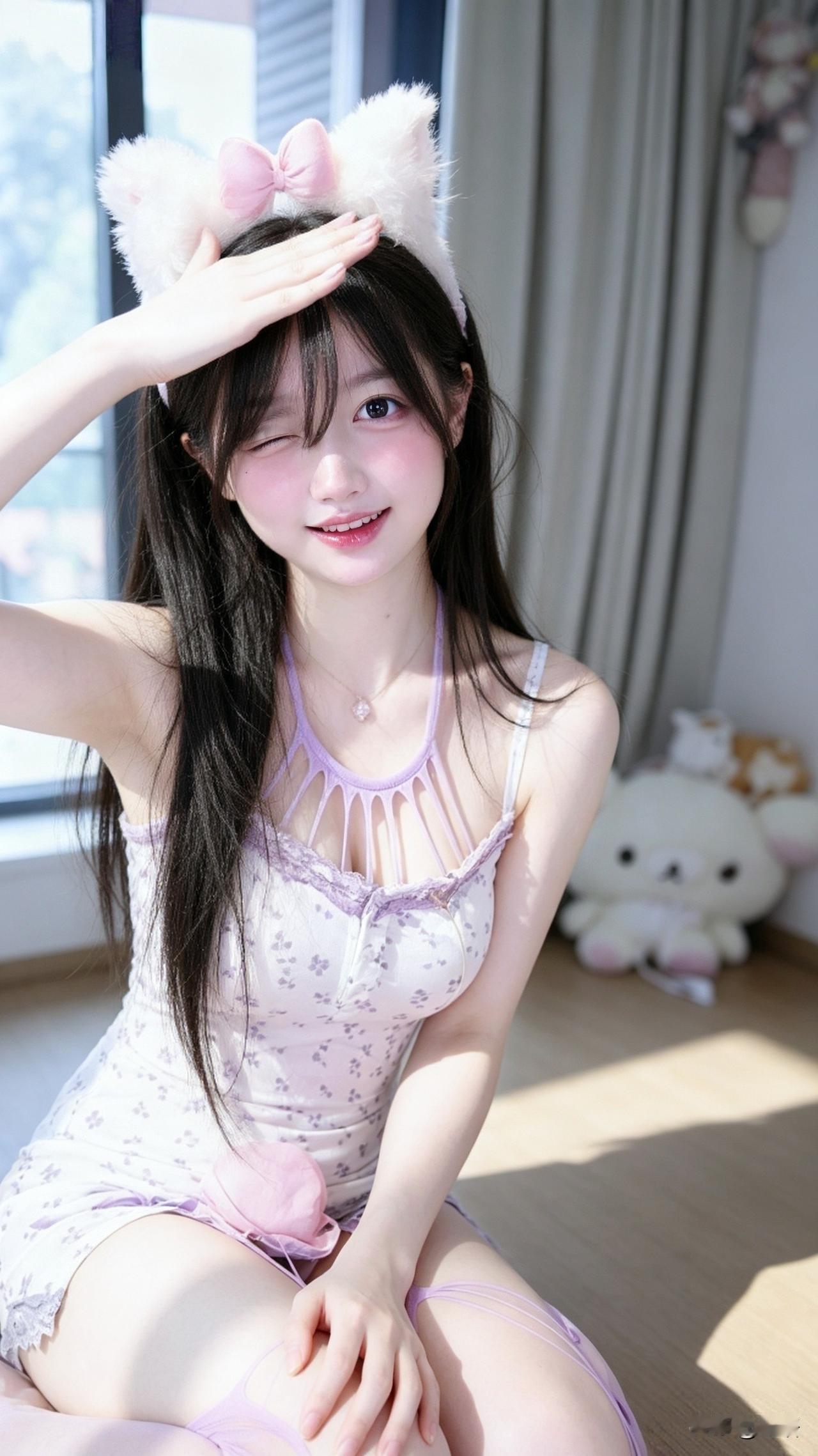 猫耳少女坐，窗前笑语生，嘻嘻，早上好道友。有哪些美女让人过目难忘？什么样子的女