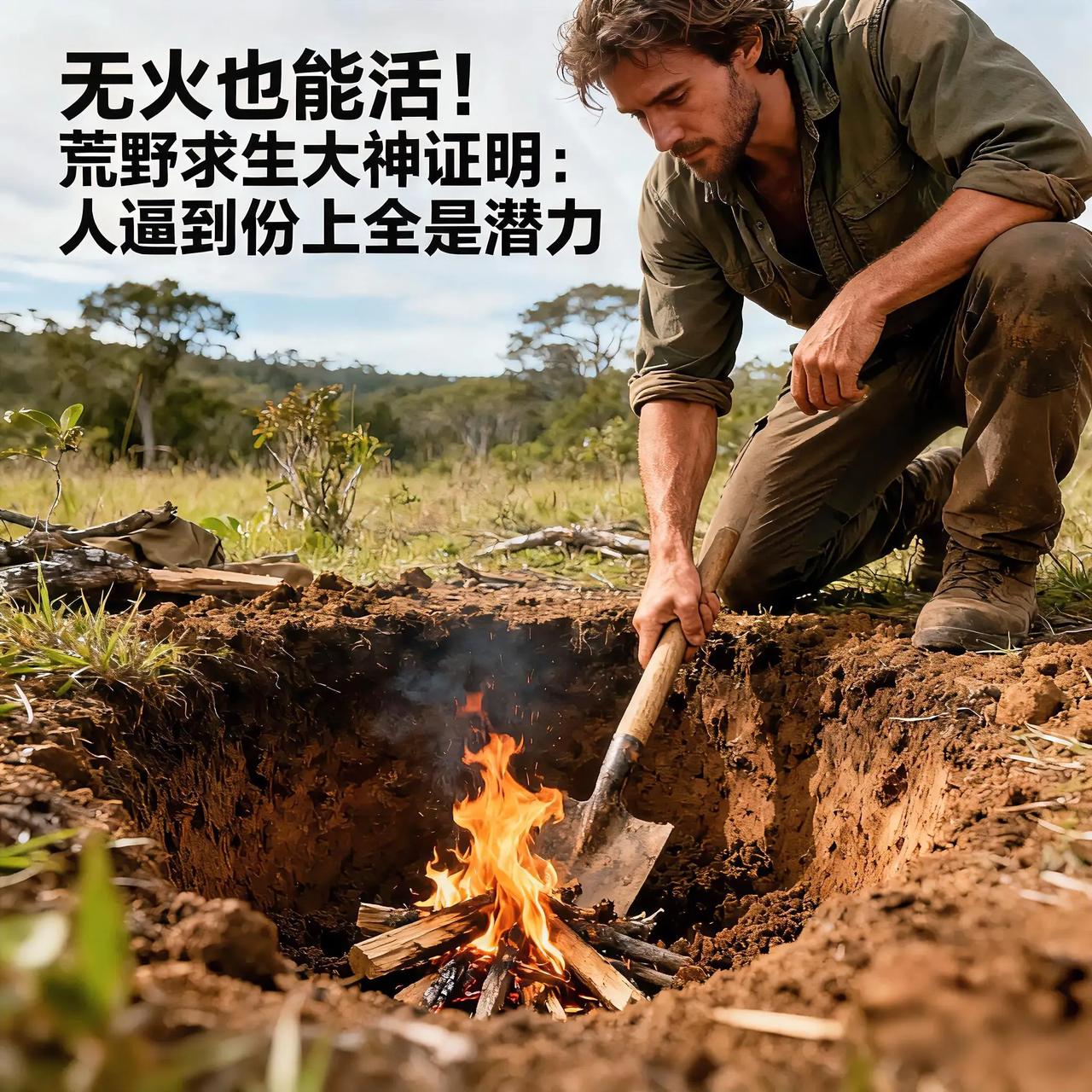 无火也能活！荒野求生大神证明：人逼到份上全是潜力张家界骆驼杯挑战赛上，有人