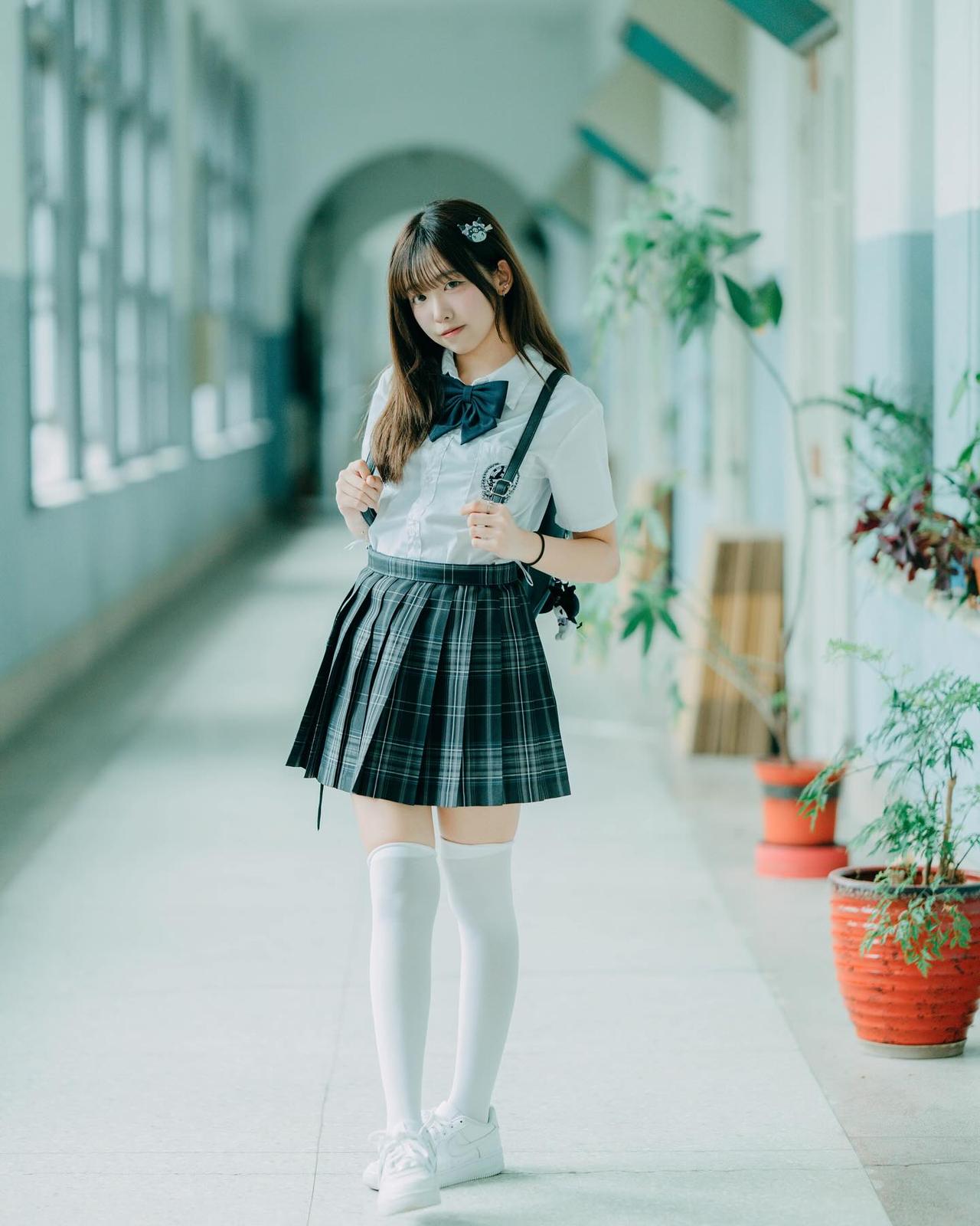 jk穿搭甜系女孩清纯甜美小短裙制服
