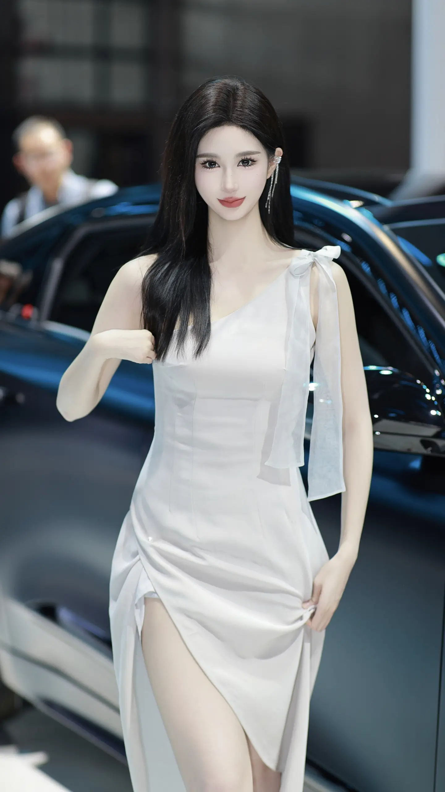 御姐模特 车模颜值担当 车展气质女神 人像摄影 肤白貌美