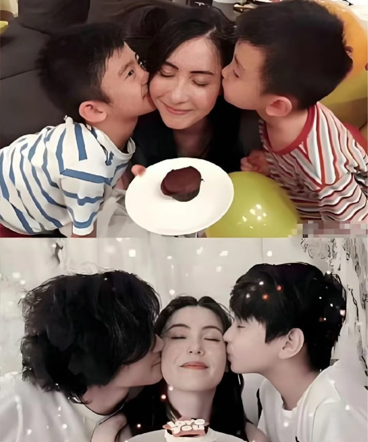 张柏芝带两个儿子逛街张柏芝带两个儿子逛街，遗传了爸妈的浓颜，五官好立体👍！​