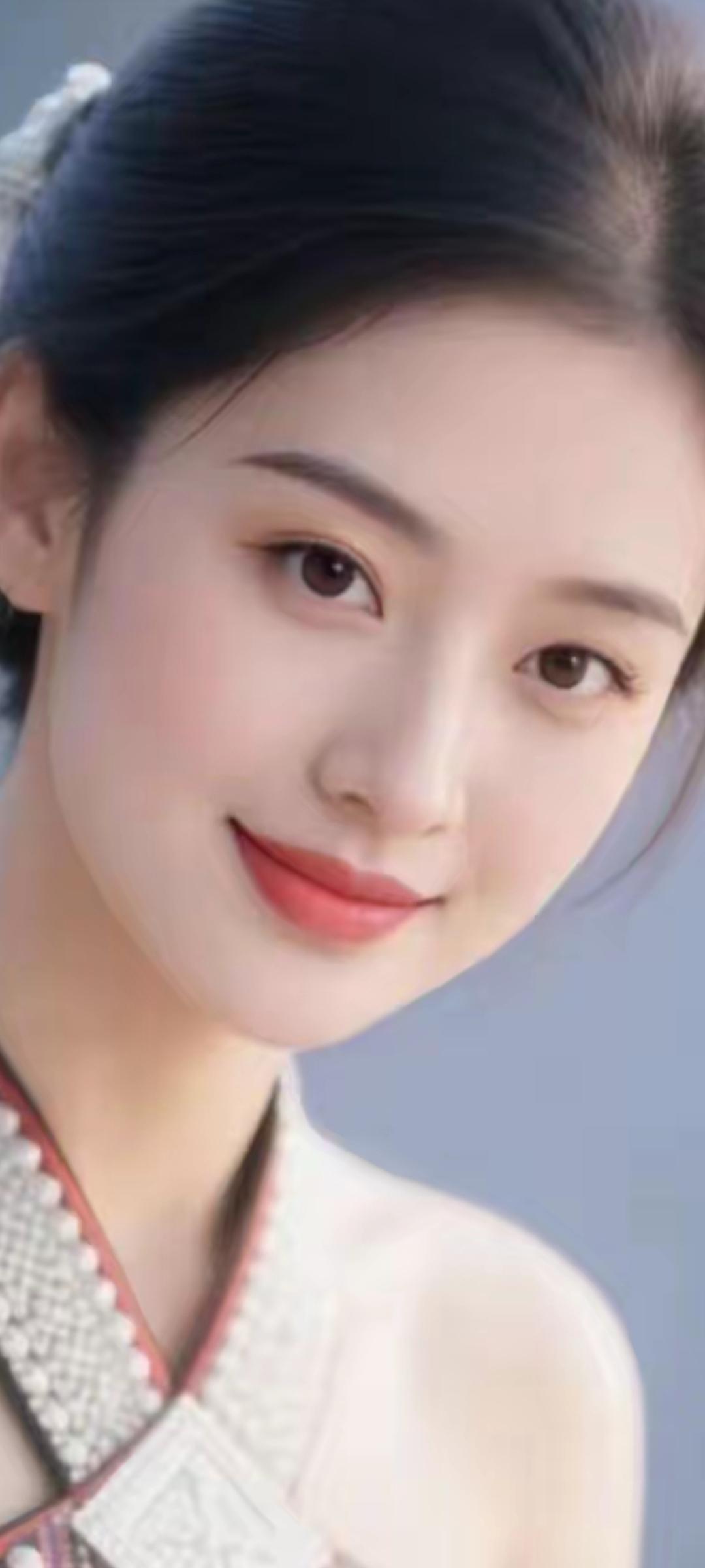 温柔甜美的古装美人，笑靥如花，古典优雅。