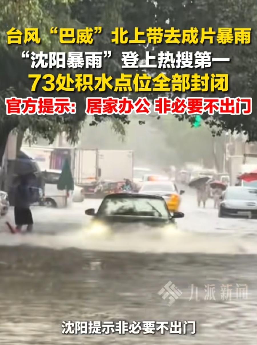 巴威到东北沿海了，沈阳发大水，看网上视频怎么比浙江还严重，浙江前期做足了功课，不