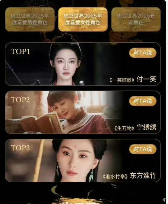 爱奇艺年度喜爱女性角色今年的爱奇艺年度喜爱女性角色榜单挺有意思的，结果可以说是“