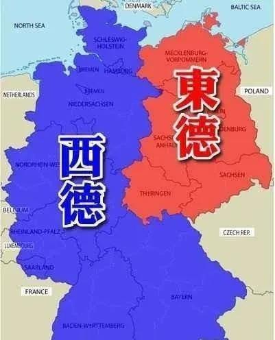 很多人觉得相较于西德，东德除了铁十字什么都继承了普鲁士，这绝对是错误的。西德是美