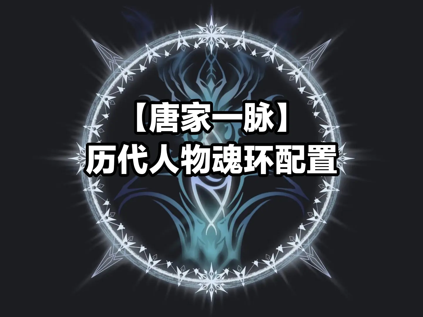 唐家一脉历代人物魂环配置。