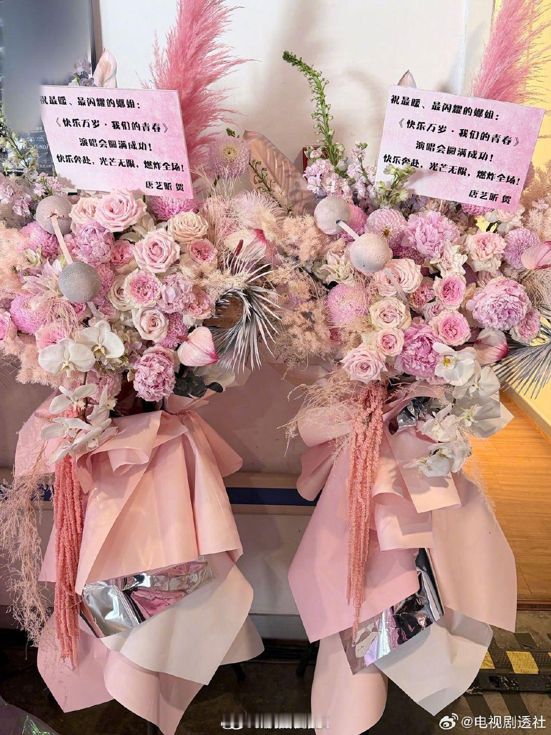 宋雨琦送谢娜演唱会花篮林志颖送谢娜演唱会花篮杜华送谢娜演唱会花篮娜姐的演唱会也太