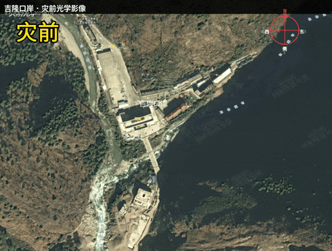 “吉隆口岸已被夷为平地，看不出任何建筑物轮廓”，受灾前后对比