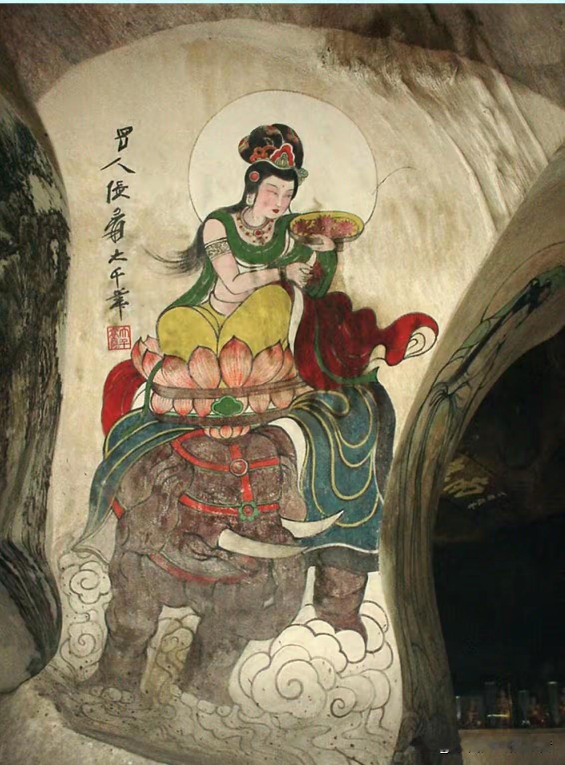 马来西亚一个破山洞里，有幅画是张大千拿命画的，根本搬不走1963年，张大千6