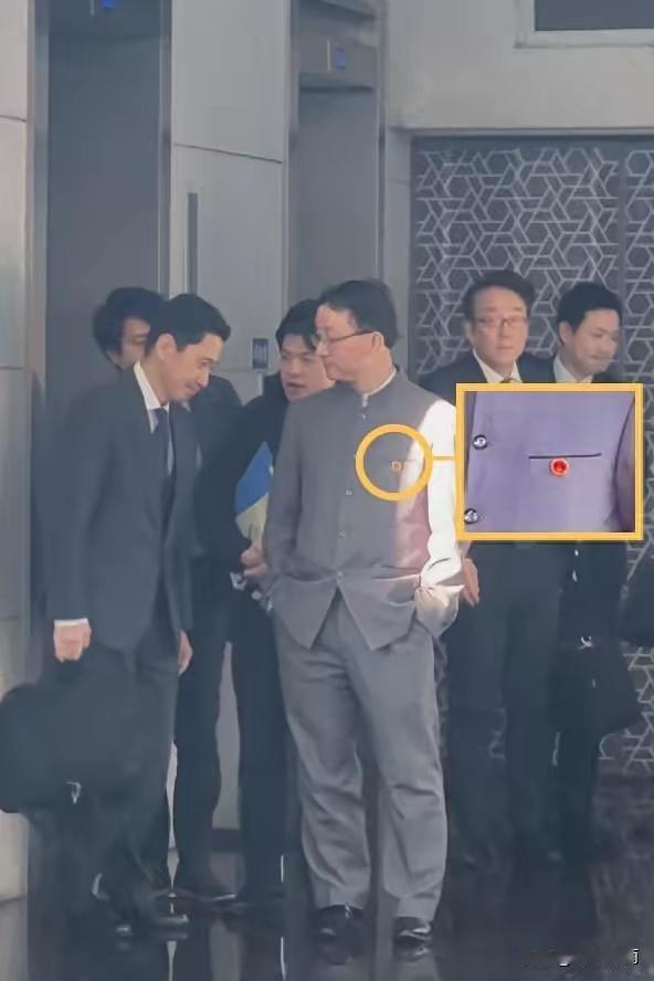 中山装戴国徽，双手插兜谁怕谁！那一刻他双手插兜，面前的都不值一提。刘司长霸气的眼