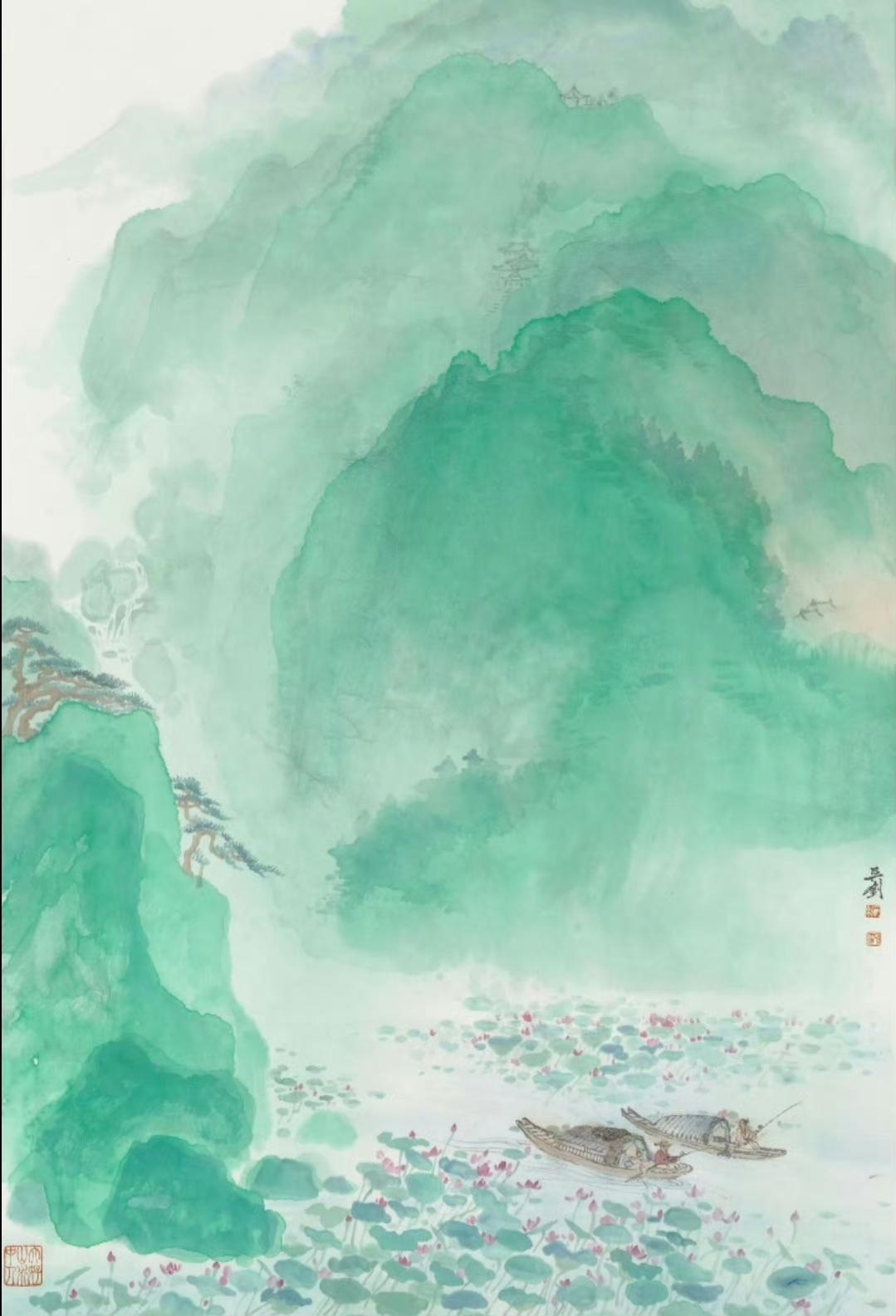 “缥缈神仙海上，飘零图画人间…”​​​国学文化绘画