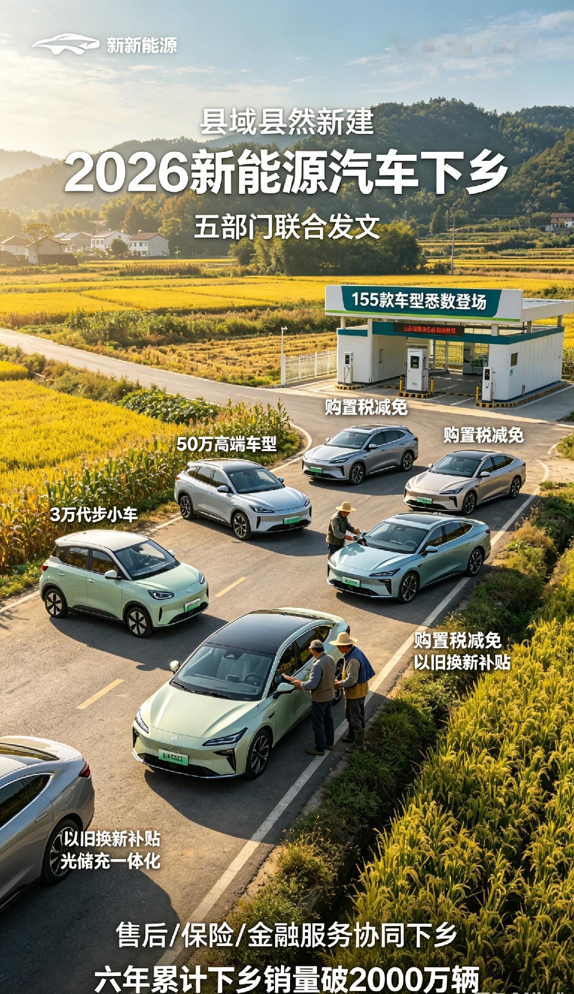 如何看待2026年新能源汽车下乡2026年新能源汽车下乡正式启动，五部门联