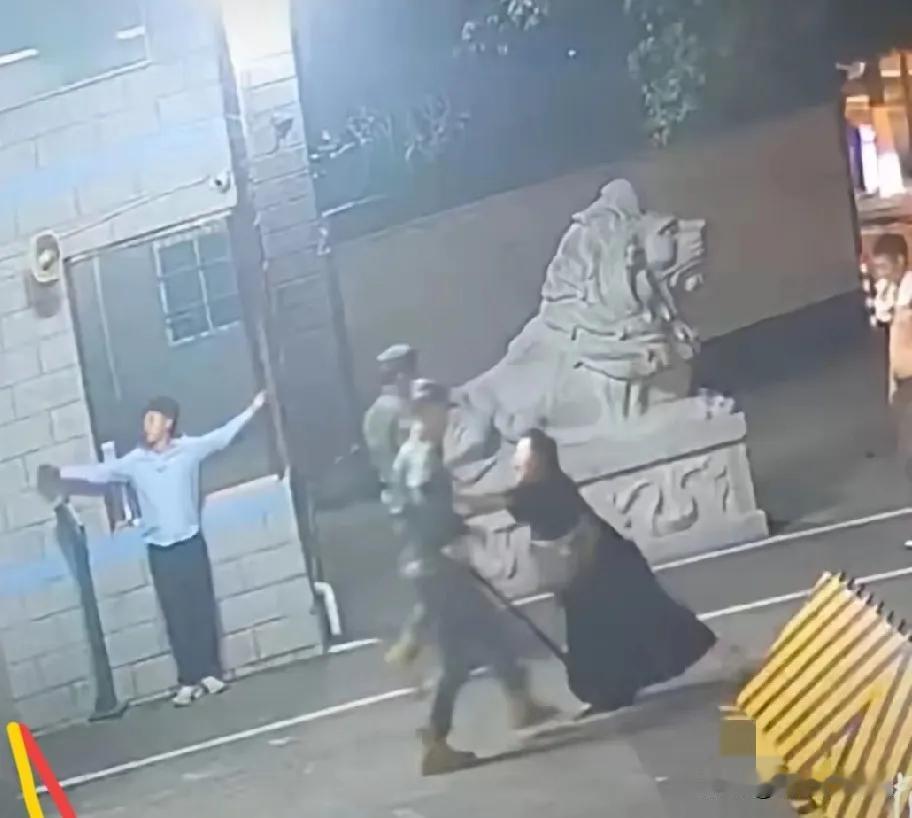 四川。午夜时分，一男子被6个人追打，男子跑到武警营门求救，哨兵冲出来保护男子，