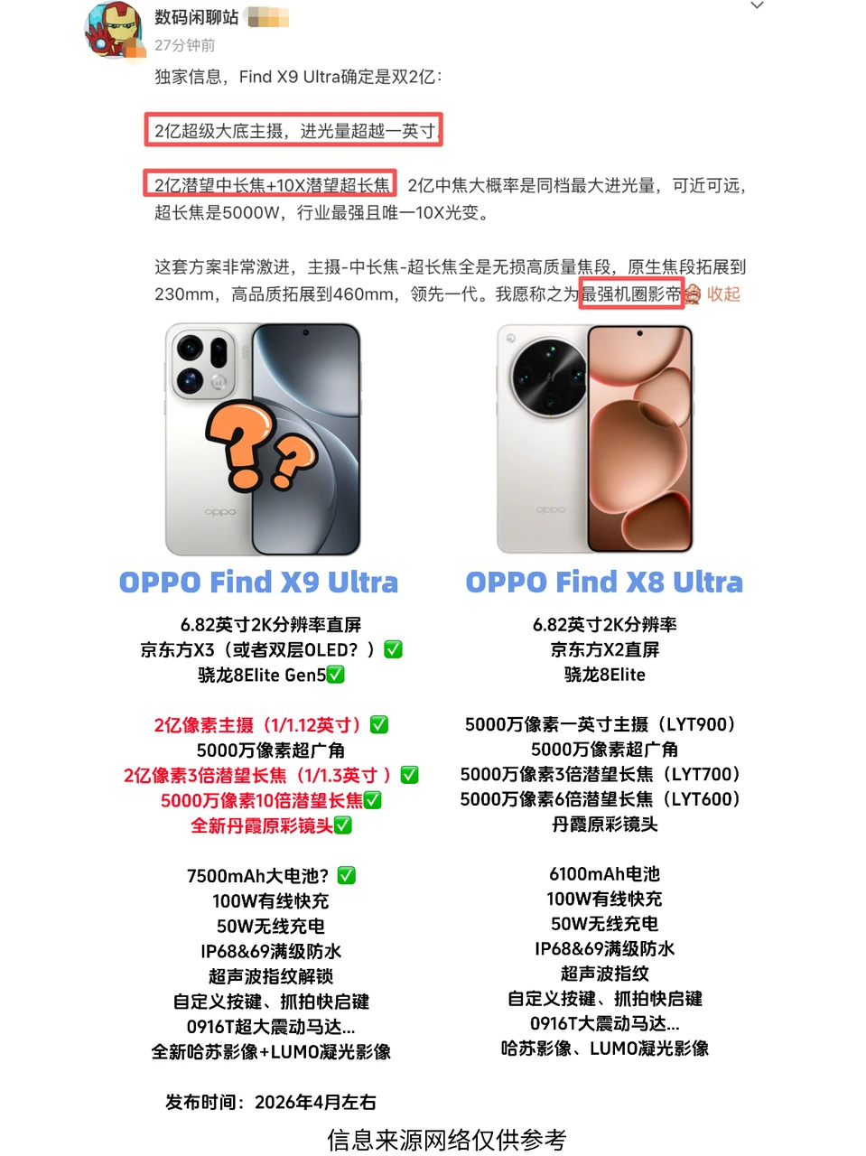 预定明年机圈影帝？find x9ultra太超模了吧