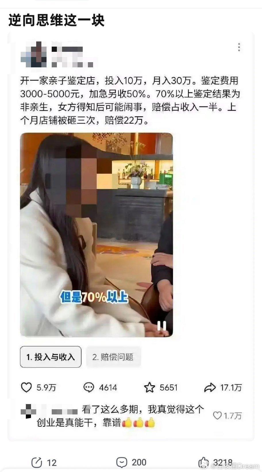 年轻人创业，开亲子鉴定店，有没有前途？