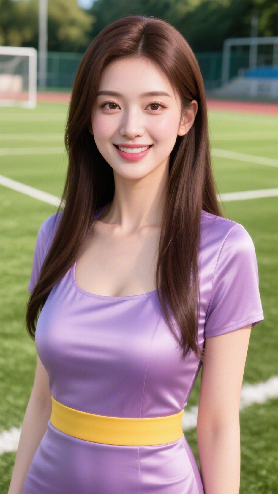 《粉衫融于花田柔》晚风将花田染得绵柔时，她像一捧浸了雾的浅粉，落在夏末的温