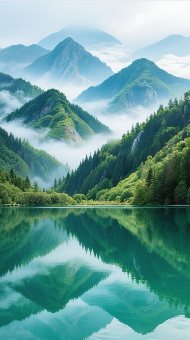 上联：青山藏画意下联：绿水孕诗情