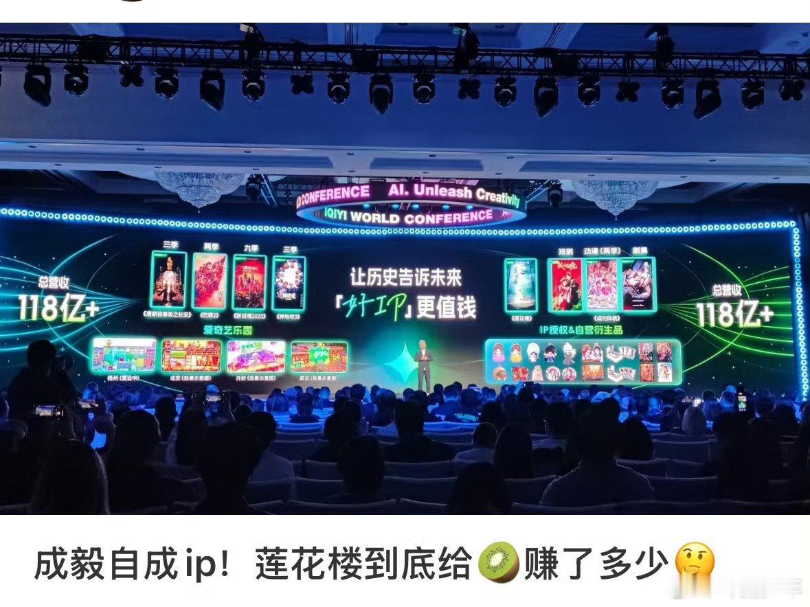 赚了118亿的顶级IP里有莲花楼爱奇艺顶级IP赚了118亿爱奇艺公布营收超118