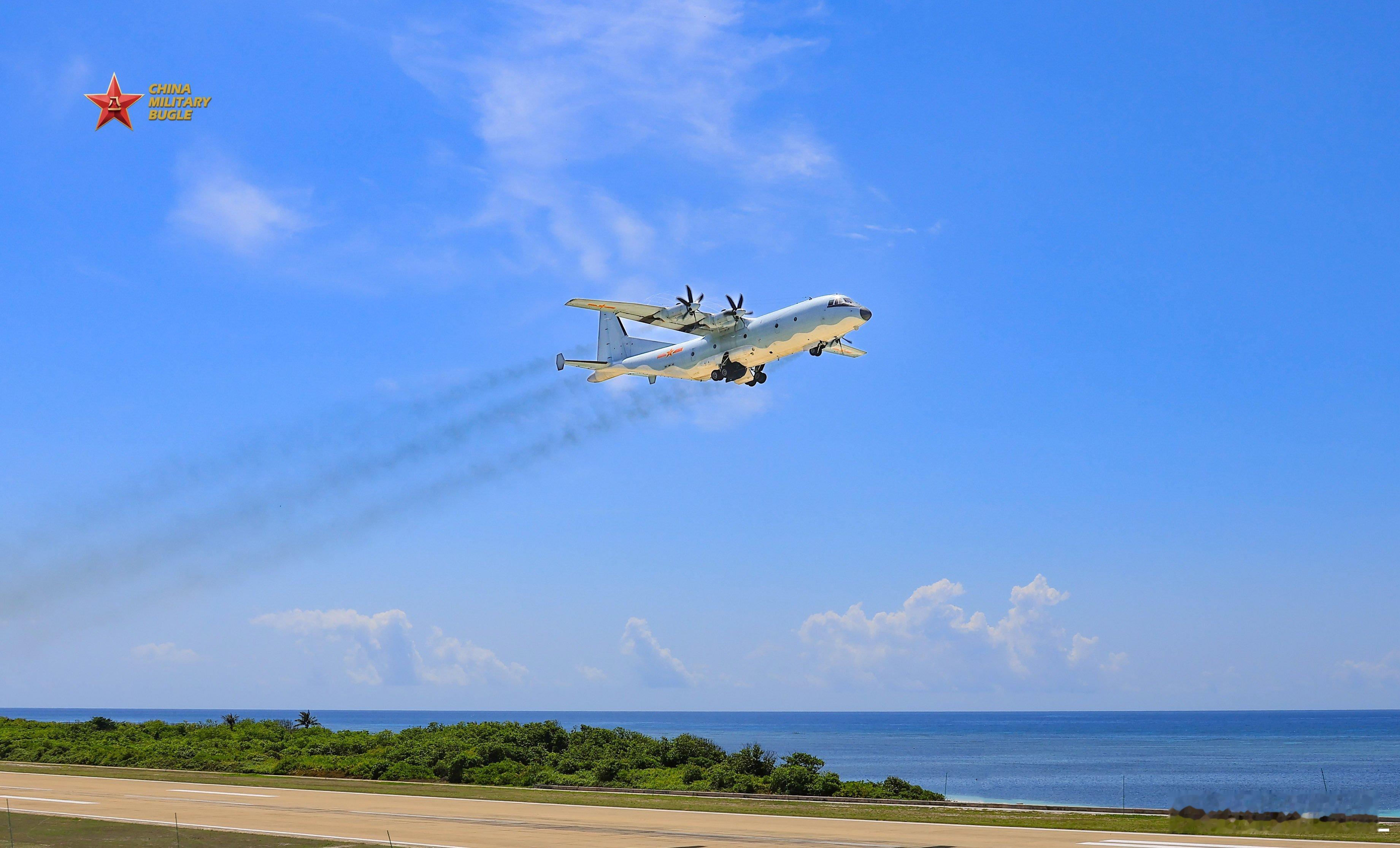 空军运-9在西沙永兴岛训练南海态势