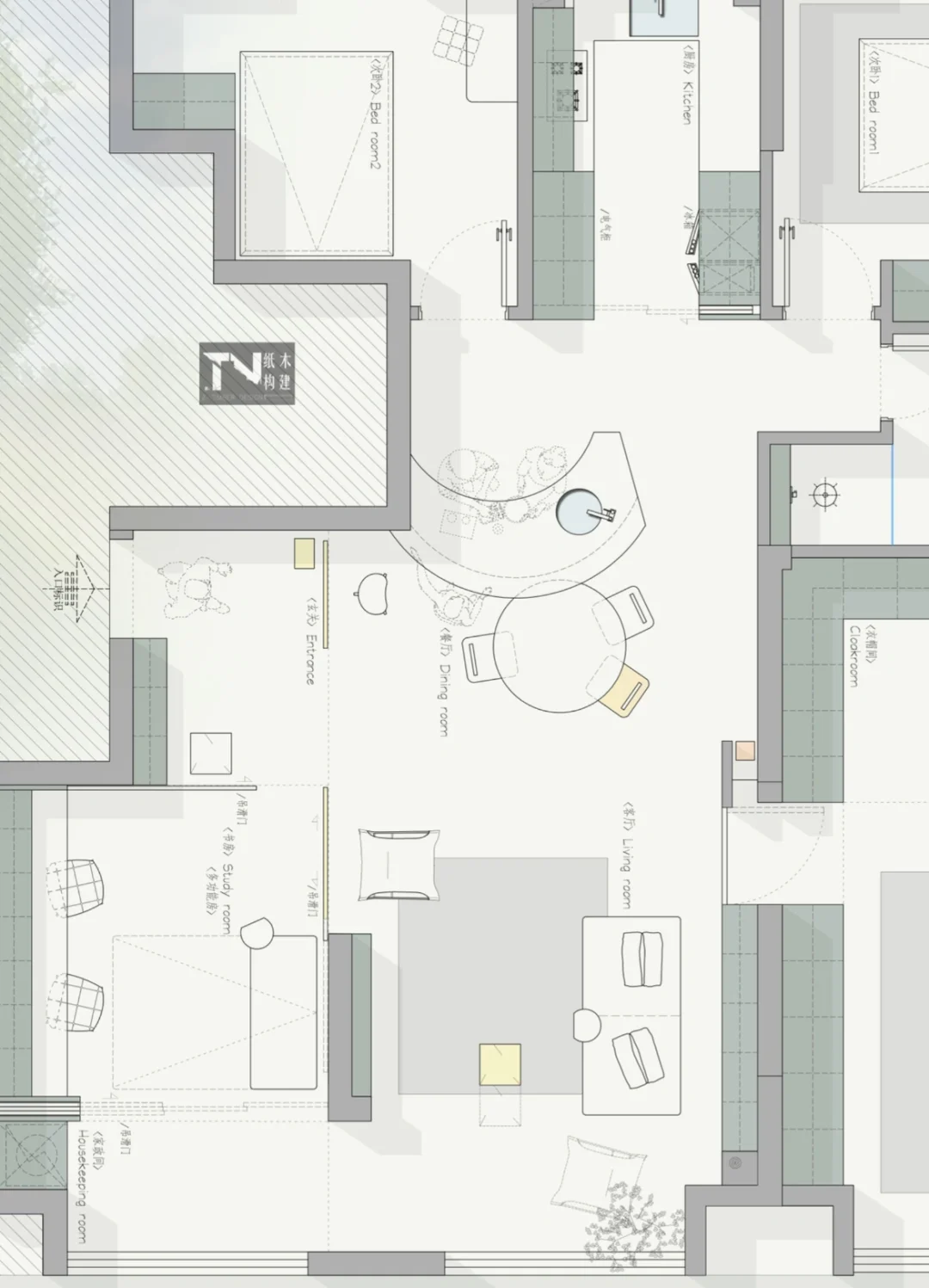 105平四叶草户型也可以变150平大平层